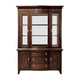 Home Elegance Keegan Brown Cherry Buffet and Hutch