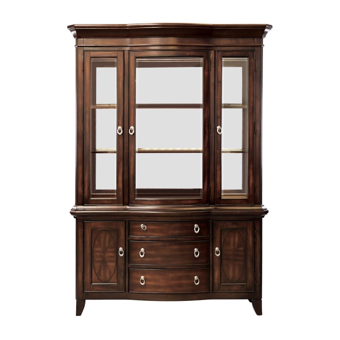 Home Elegance Keegan Brown Cherry Buffet and Hutch HE-2546-50