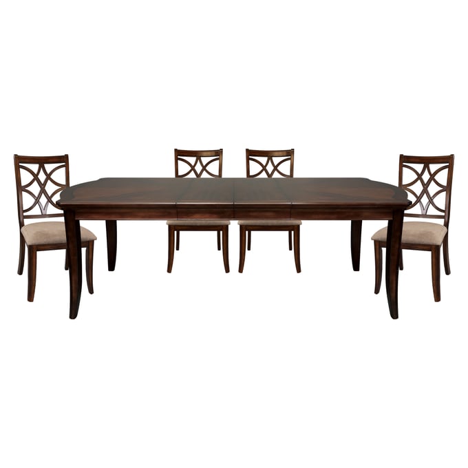 Home Elegance Keegan Cherry Brown 5pc Dining Room Set HE-2546-96-5SET