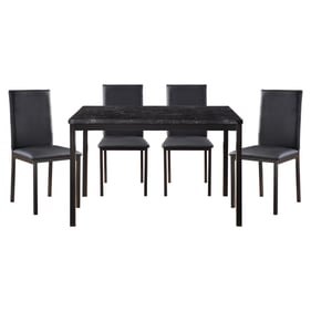 Home Elegance Tempe Black 5pc Dining Room Set