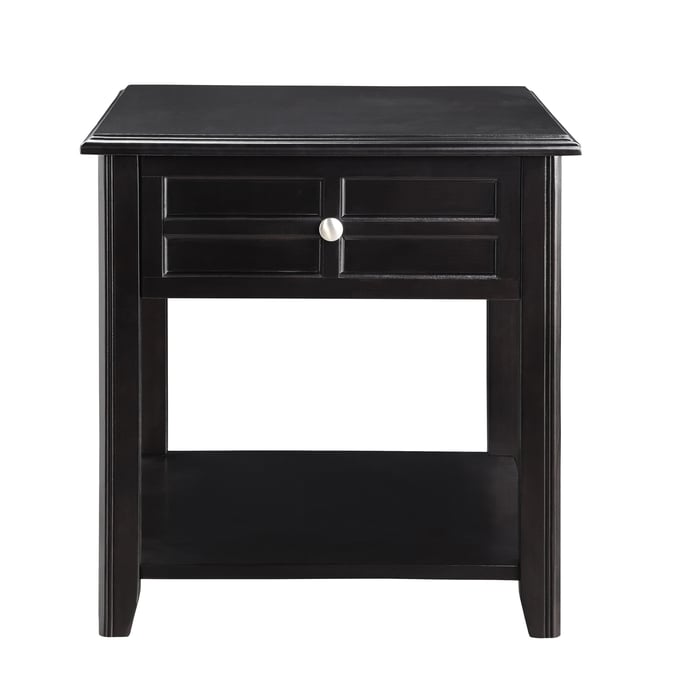 Home Elegance Carrier Espresso End Table HE-3257RF-04