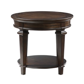 Home Elegance Tobias Brown Round End Table