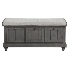 Home Elegance Woodwell Gray Lift Top Storage Bench