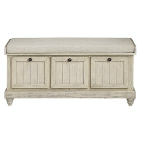 Home Elegance Woodwell White Lift Top Storage Bench