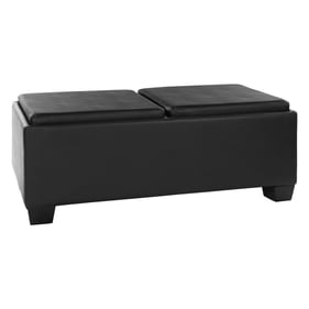 Home Elegance Vega Brown Storage Cocktail Ottoman