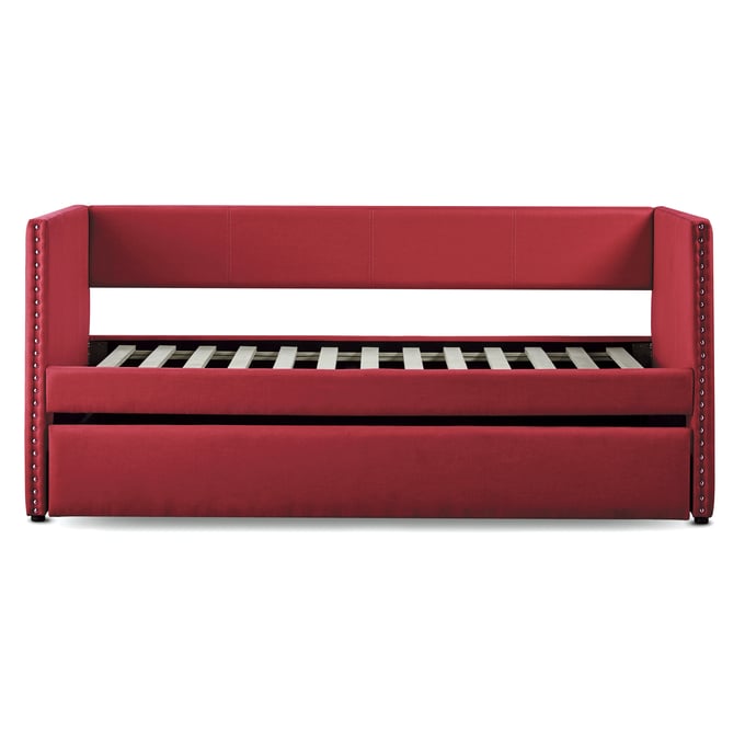 Home Elegance Therese Red Daybed with Trundle HE-4969RD