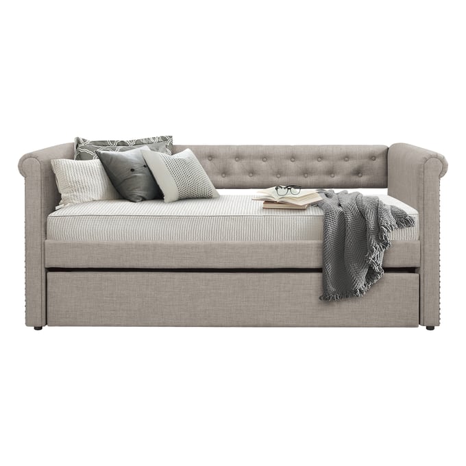 Home Elegance Edmund Gray Daybed with Trundle HE-4970