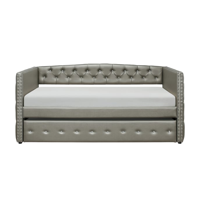 Home Elegance Trill Gold Silver Champagne Gray Daybed with Trundle HE-4974