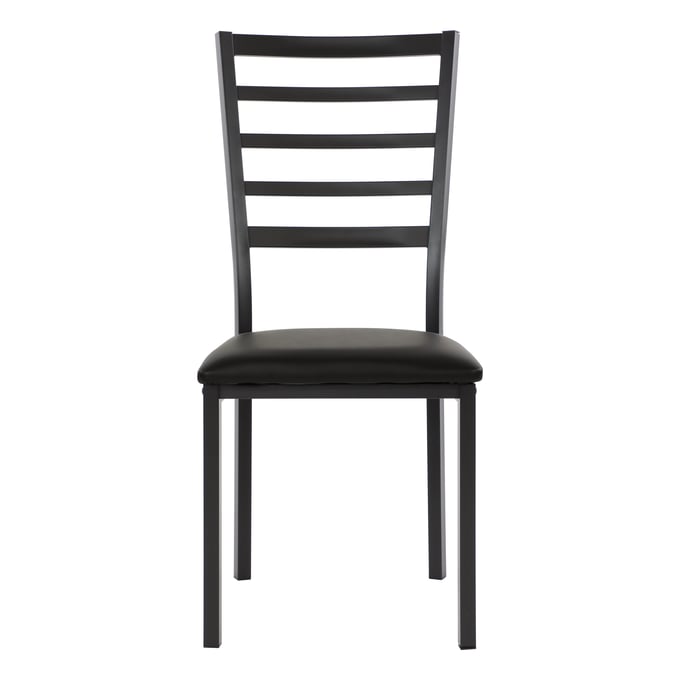 4 Home Elegance Flannery Black Brown Side Chairs HE-5038S