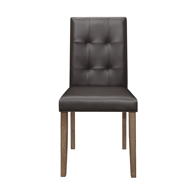 2 Home Elegance Ahmet Brown Side Chairs HE-5039BRS