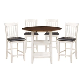 Home Elegance Kiwi White Cherry 5pc Counter Height Set