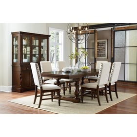 Home Elegance Yates Dark Oak 7pc Dining Room Set