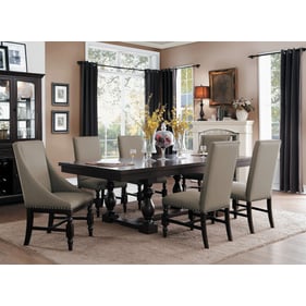 Home Elegance Reid Dark Cherry 7pc Dining Room Set With 2 Arm Chairs