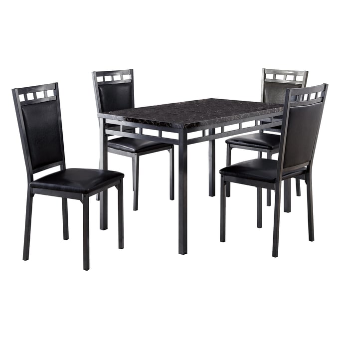 Home Elegance Olney Brown Black 5pc Dinette Set HE-5275