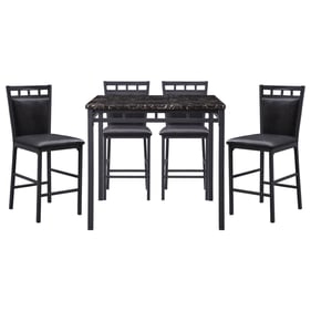 Home Elegance Olney Brown Black 5pc Counter Height Set