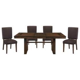 Home Elegance Sedley Black Brown 5pc Dining Room Set