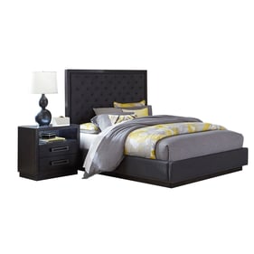 Home Elegance Larchmont Charcoal 4pc Bedroom Set With King Bed