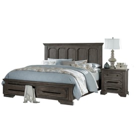 Home Elegance Toulon Wire Brushed 4pc Bedroom Set With King Bed