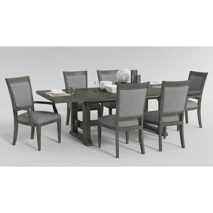 Home Elegance Sarasota Brown Oak Gray 7pc Dining Room Set HE-5441-102-7-SET