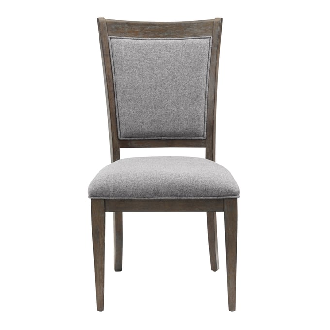 2 Home Elegance Sarasota Gray Brown Oak Side Chairs HE-5441S