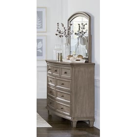 Home Elegance Vermillion Gray Cashmere Dresser and Mirror