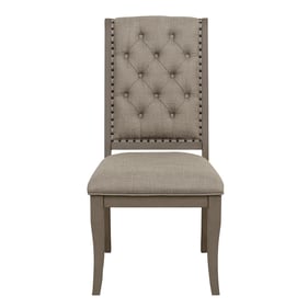 2 Home Elegance Vermillion Taupe Gray Beige Side Chairs