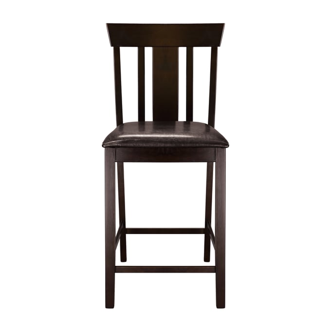 2 Home Elegance Diego Oak Brown Counter Height Chairs HE-5460-24