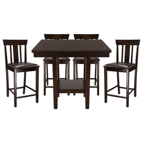 Home Elegance Diego Brown Oak 5pc Counter Height Set