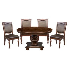 Home Elegance Lordsburg Brown Cherry 5pc Dining Room Set