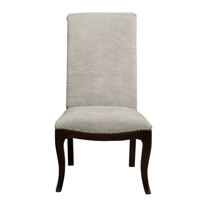 Home Elegance Savion Espresso Beige Side Chair HE-5494S