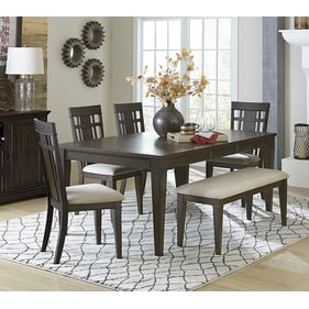 Home Elegance Makah Brown Beige 6pc Dining Room Set