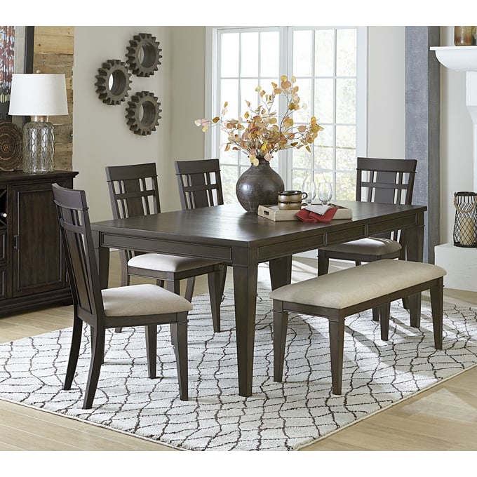 Home Elegance Makah Brown Beige 6pc Dining Room Set HE-5496-78-6