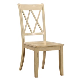 2 Home Elegance Janina Beige White Side Chairs