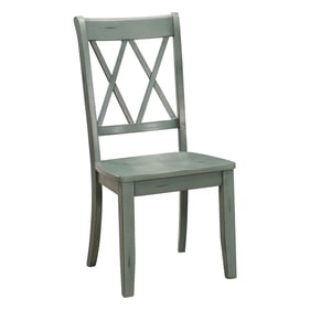 2 Home Elegance Janina Teal Side Chairs