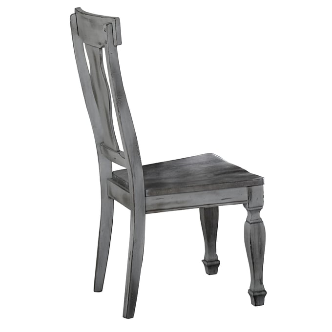 2 Home Elegance Fulbright Gray Side Chairs HE-5520S