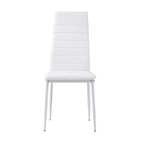 2 Home Elegance Florian Champagne White Side Chairs