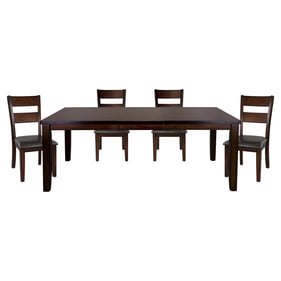 Home Elegance Mantello Cherry Brown 5pc Dining Room Set