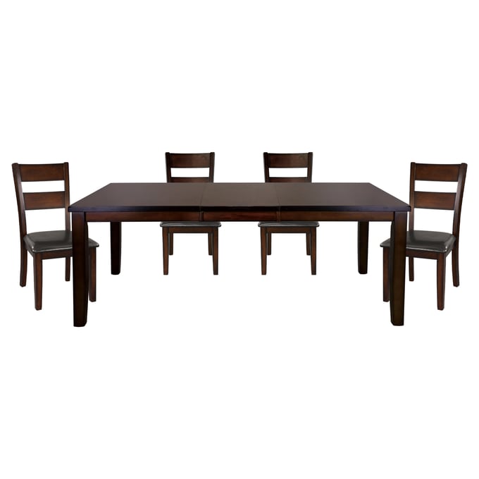 Home Elegance Mantello Cherry Brown 5pc Dining Room Set HE-5547-78-5