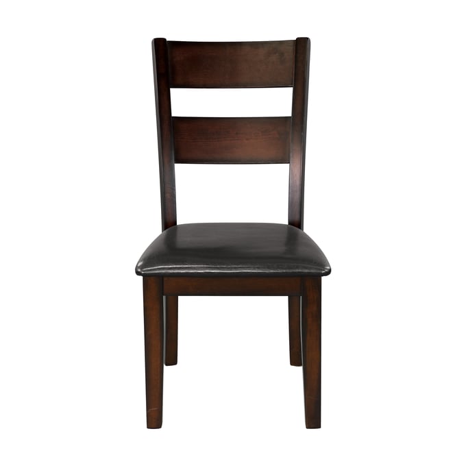 2 Home Elegance Mantello Brown Cherry Side Chairs HE-5547S