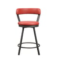 Swivel Counter Height Chair, Red