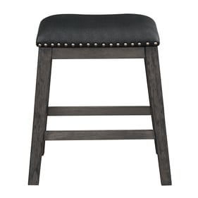 2 Home Elegance Timbre Black Gray Counter Height Stools