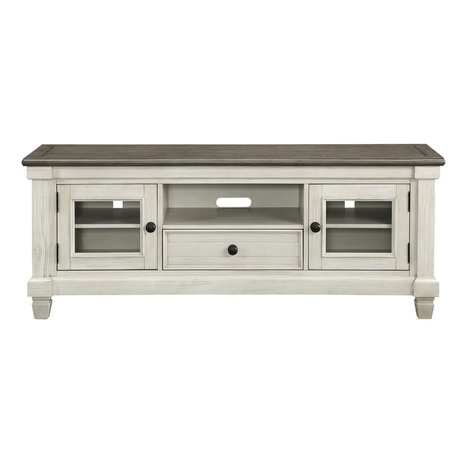 Home Elegance Granby Brown White TV Stand HE-56270NW-64T