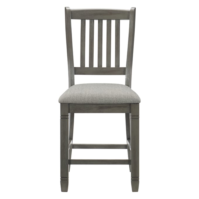 2 Home Elegance Granby Gray Counter Height Chairs HE-5627GY-24