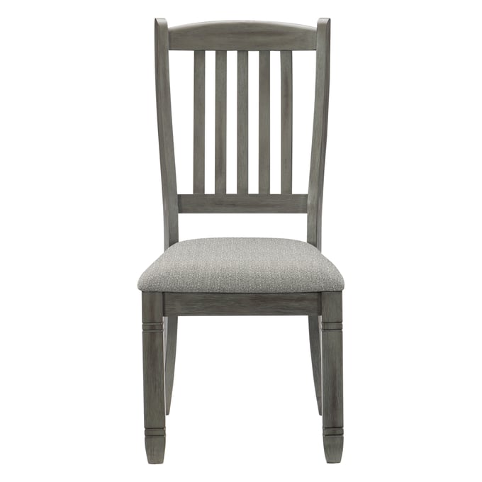 2 Home Elegance Granby Gray Side Chairs HE-5627GYS