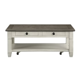 Home Elegance Granby Brown White Cocktail Table