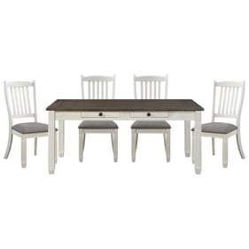 Home Elegance Granby Brown White 5pc Dining Room Set