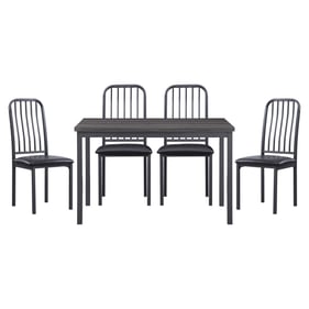 Home Elegance Tripp Gray Black 5pc Dining Room Set