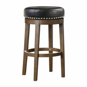 2 Home Elegance Westby Brown Black Round Swivel Pub Height Stools