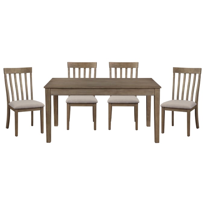 Home Elegance Armhurst Brown 5pc Dining Room Set HE-5706-60-5-SET