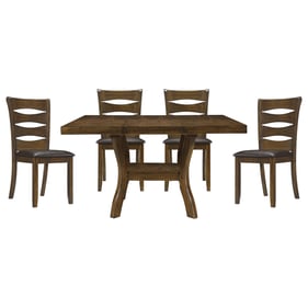 Home Elegance Darla Brown 5pc Dining Room Set